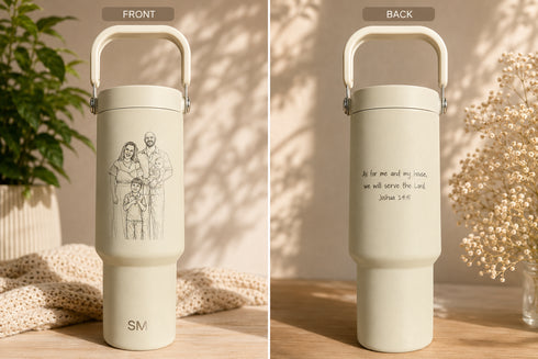 Personalized Insulated Tumbler with Custom Engraving – Stainless Steel Travel Cup