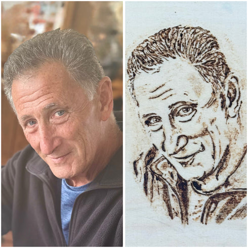 Custom Woodburned Keepsake Box – 8.3” x 8.1” x 1.8”