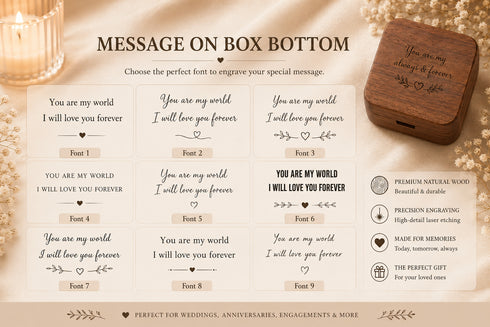 Personalized Wooden Ring Holder | Custom Engraved Keepsake Box | Wedding Ceremony Gift
