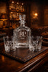 Custom Whiskey Decanter Set with Glass Stopper – Personalized Bourbon, Tequila & Liquor Gift