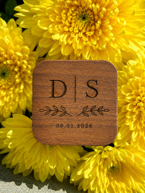 Personalized Wooden Ring Holder | Custom Engraved Keepsake Box | Wedding Ceremony Gift