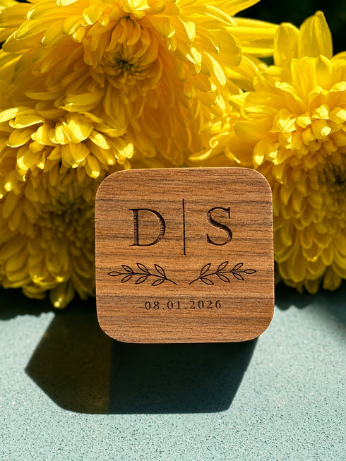 Personalized Wooden Ring Holder | Custom Engraved Keepsake Box | Wedding Ceremony Gift