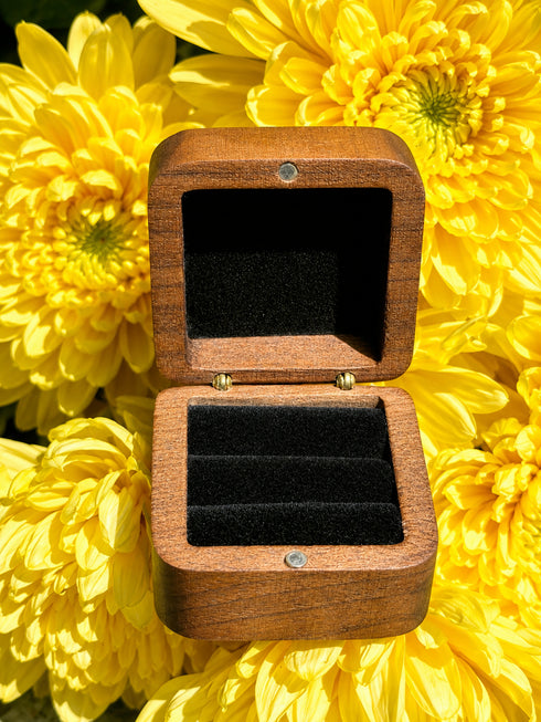 Personalized Wooden Ring Holder | Custom Engraved Keepsake Box | Wedding Ceremony Gift