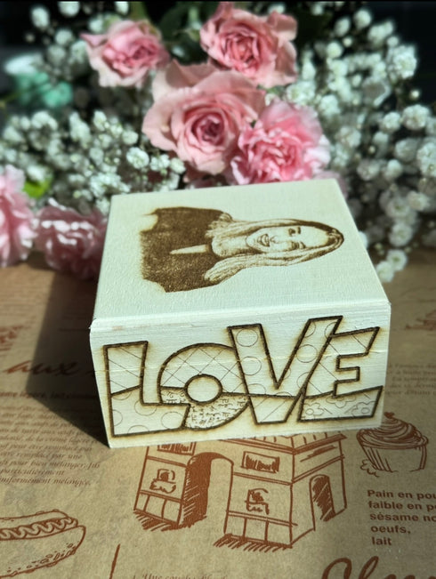Custom Woodburned Keepsake Box – 3.5” x 3.5” x 2” Tiny in size, infinite in meaning.