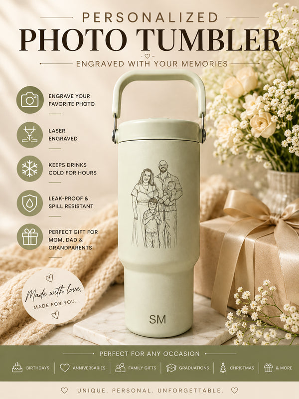 Personalized Insulated Tumbler with Custom Engraving – Stainless Steel Travel Cup